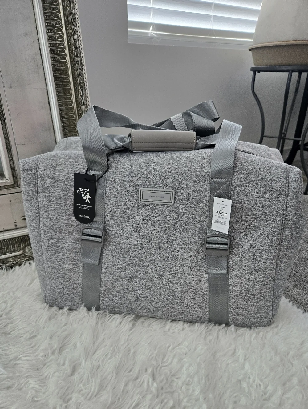 ALDO BRODDIE UNISEX - Weekend bag - Heathered Grey. One size. New.